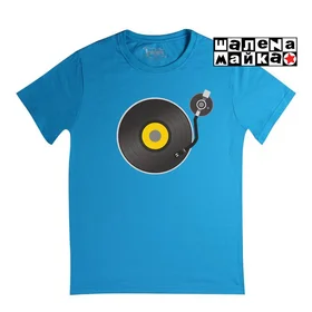 Прикольные футболки: Виниловая пластинка blue